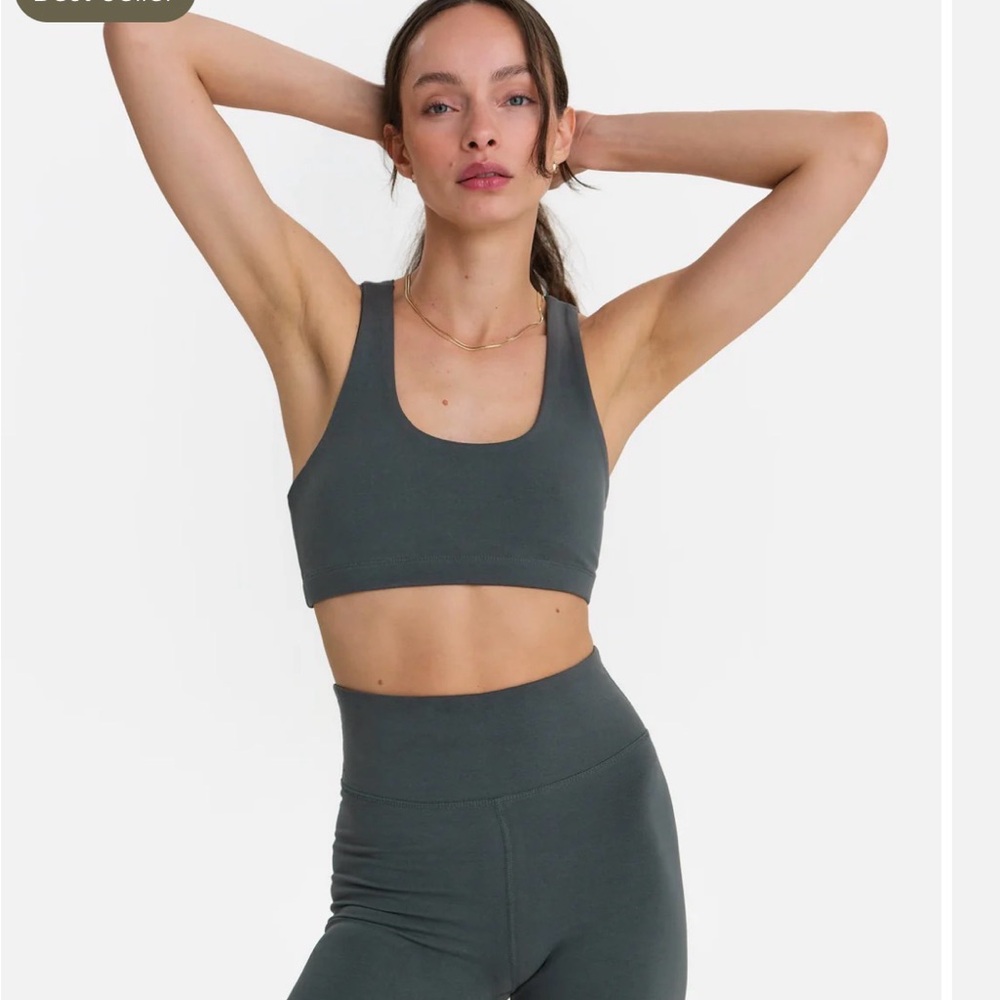 MATE the label organic Cotton Sports Bra in Forest